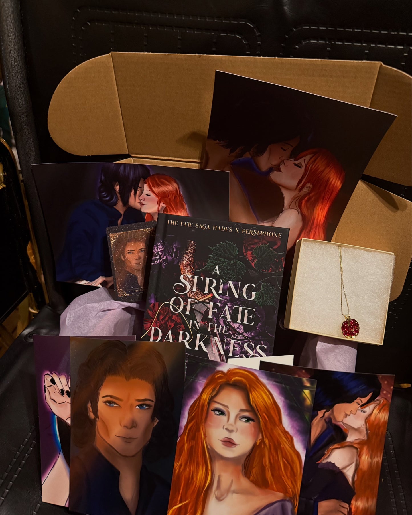 A String of Fate in the Darkness Hardcover and art bundle