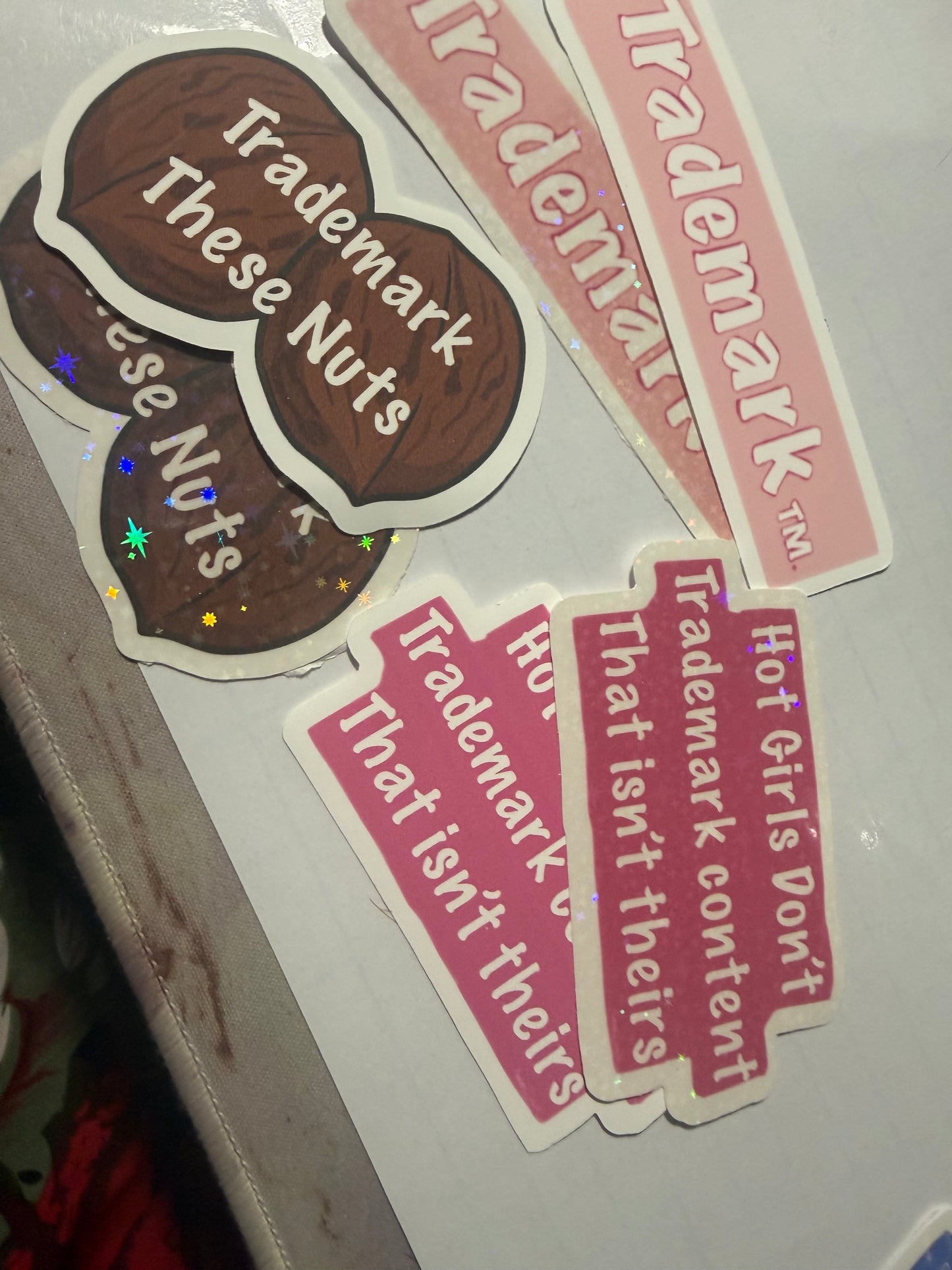 Trademark stickers