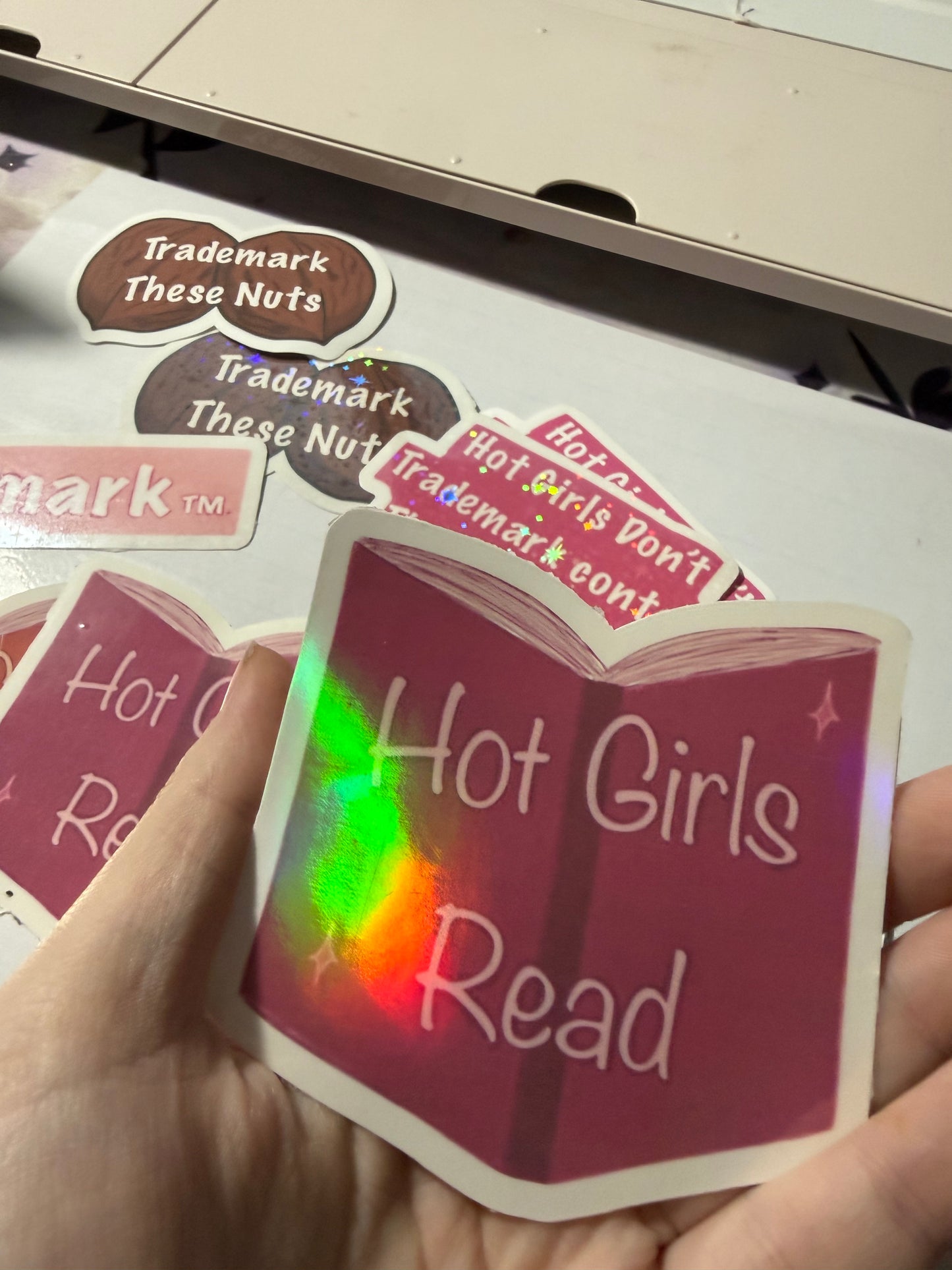 Hot girls read sticker